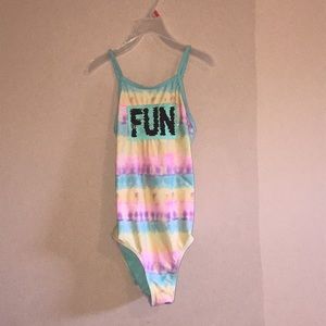 Wonder Nation One Piece Girls Bathing Suit